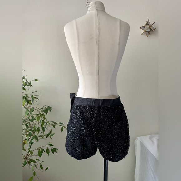 J.Crew Collection Sequin Tie Side Shorts Black Size 10 Style: 30121 - Picture 3 of 13